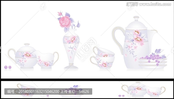 茶盤腰線花片組合（二合一）