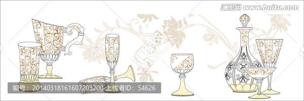 腰線花片廚房酒具