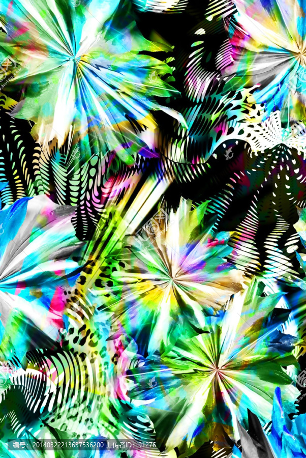 時(shí)尚數(shù)碼印花女裝面料圖案花型