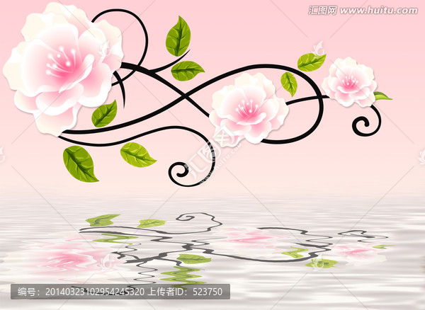 花紋倒影壁畫(huà)