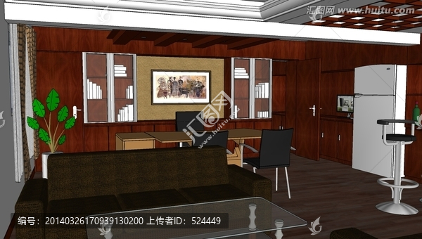 中式辦公室全套圖紙和施工圖