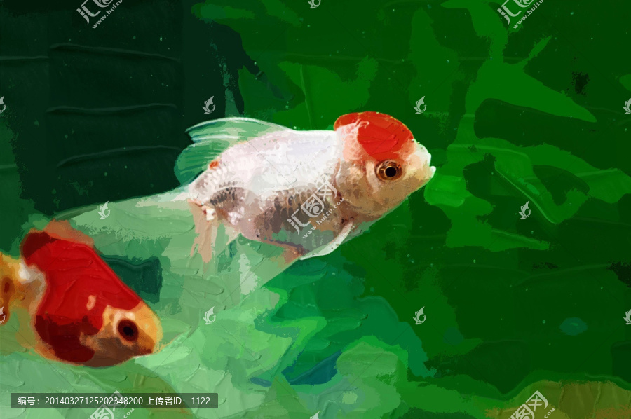 裝飾畫,金魚