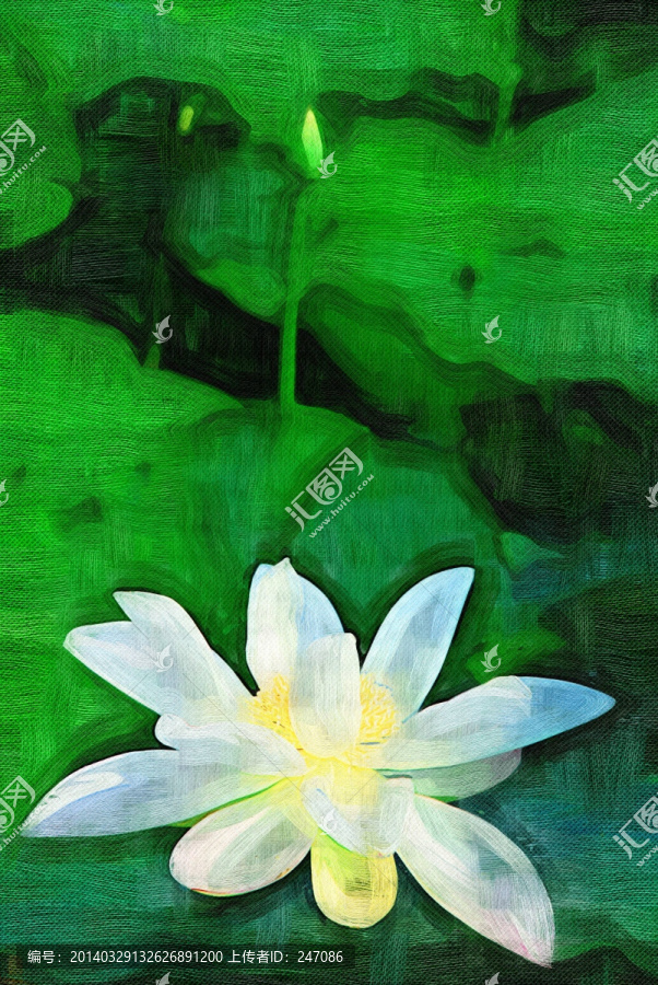 抽象畫,裝飾畫,荷花