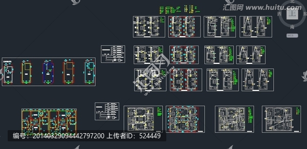 客房用电系统图机电全套施工图