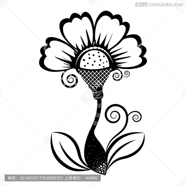 漂亮的花朵,矢量圖