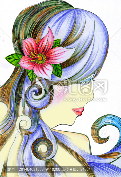帶花的女人