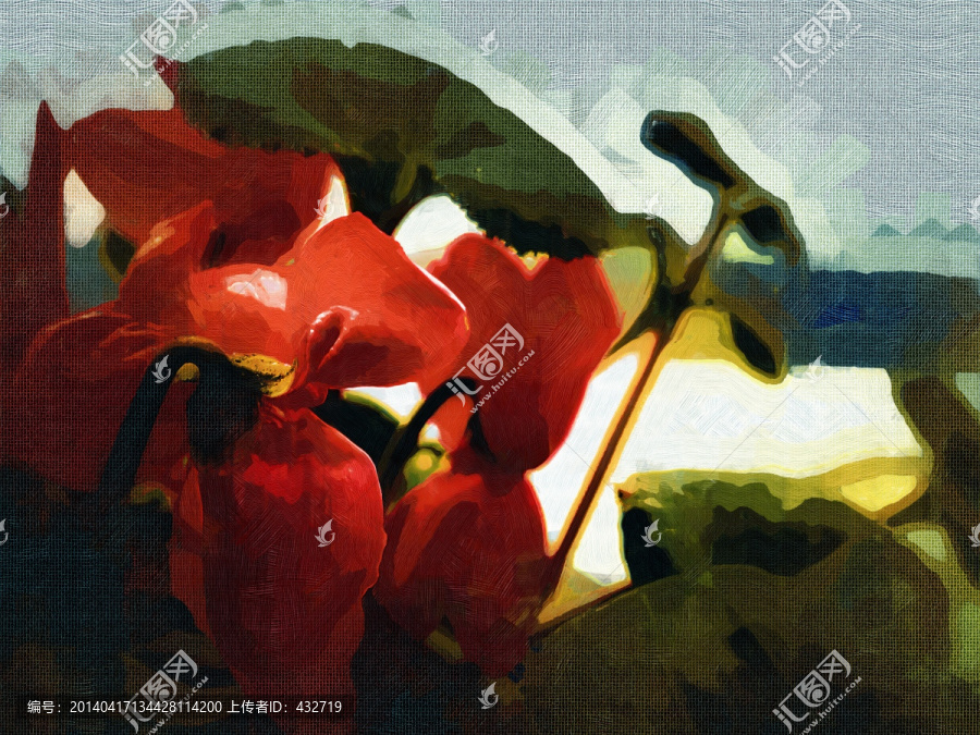 裝飾畫,仙客來(lái)花