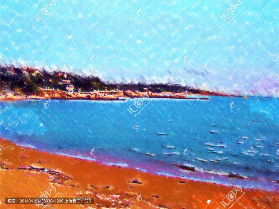 海邊山色