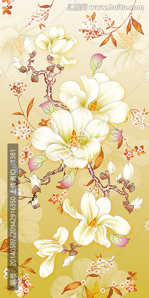 玉蘭花,電視背景墻,精美壁紙