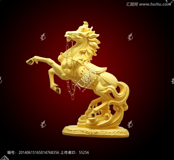 奔騰的馬雕塑