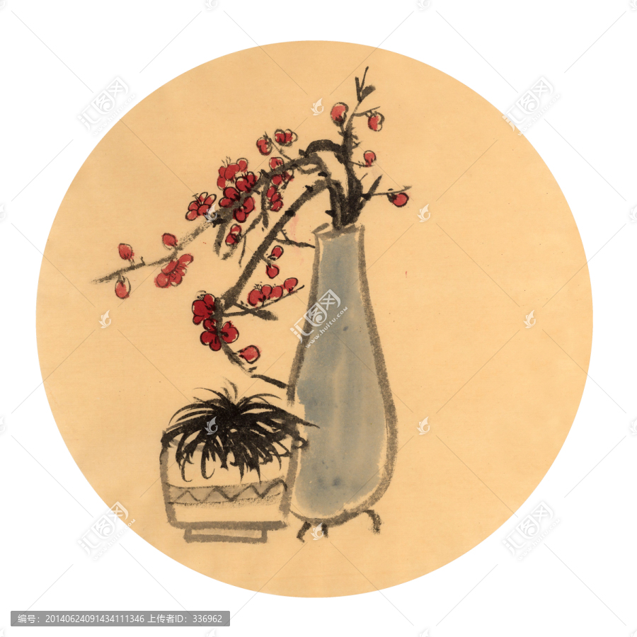紅梅花,裝飾畫