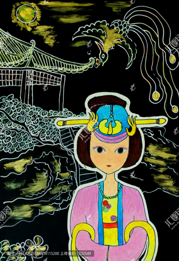 兒童畫,武則天
