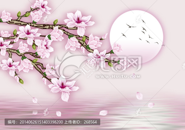 巨幅背景,玉蘭花香