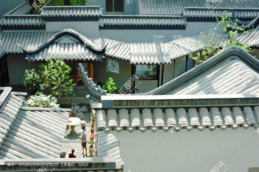 仿油畫,江南園林
