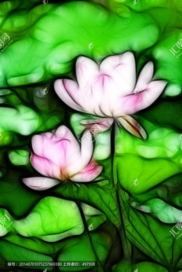 裝飾畫,荷花