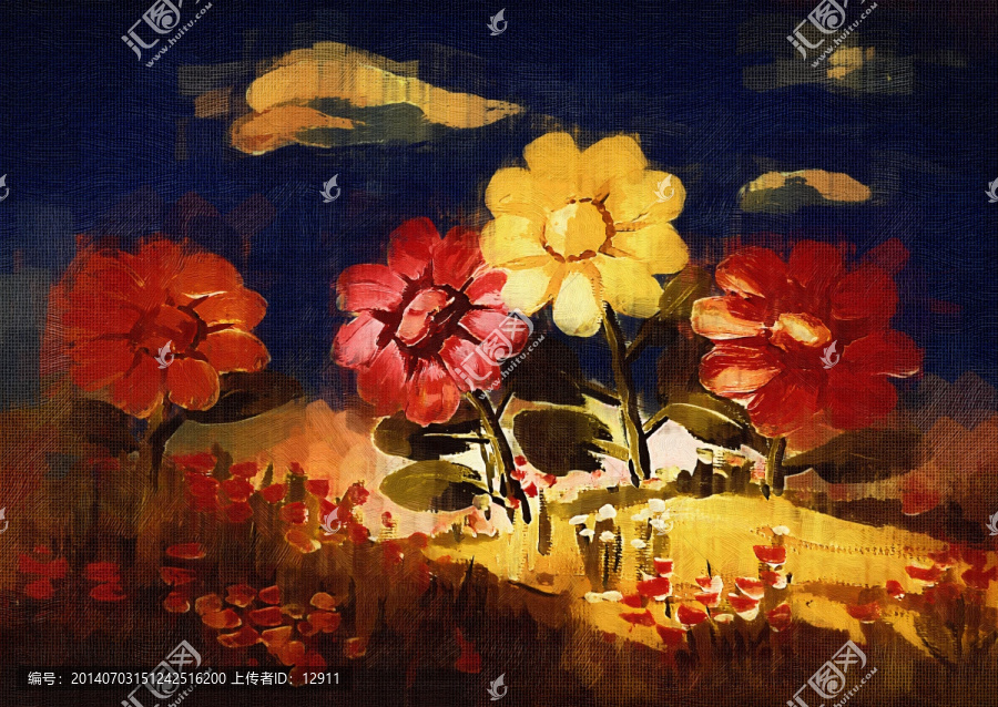 花卉油畫