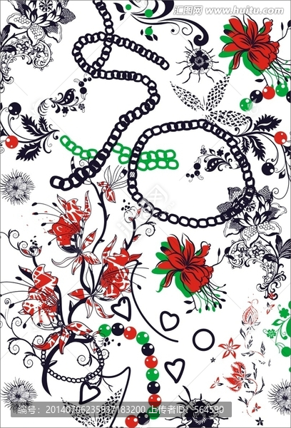 數(shù)碼印花,花卉圖案