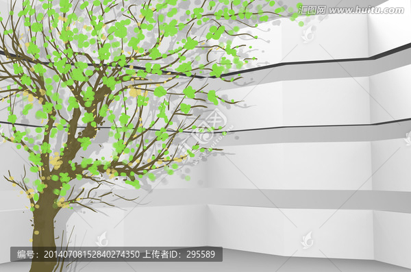 3D背景墻,大樹