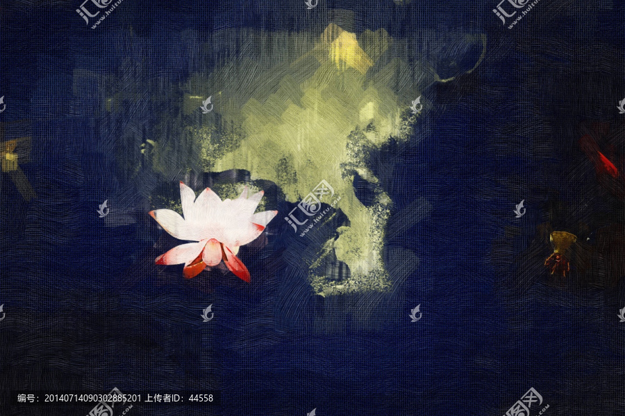 荷花,無(wú)框畫,裝飾畫,抽象畫