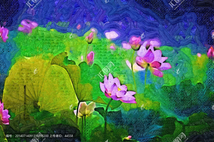 荷花,,抽象畫