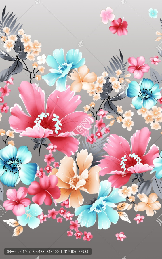 水彩花