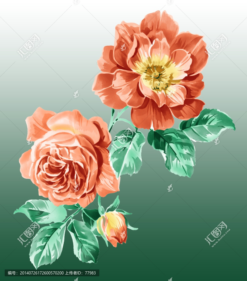 花（去底分層）