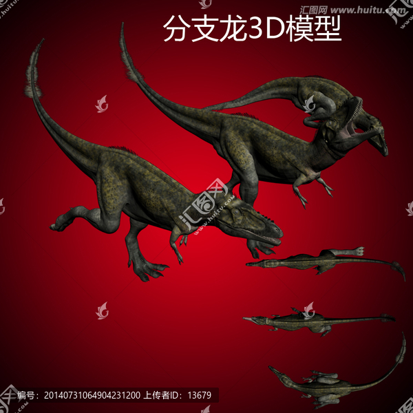 分支龍3D模型