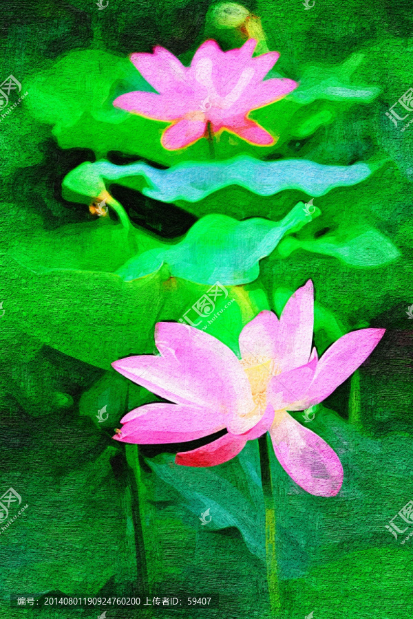 無(wú)框畫,蓮花,抽象畫（未分層）
