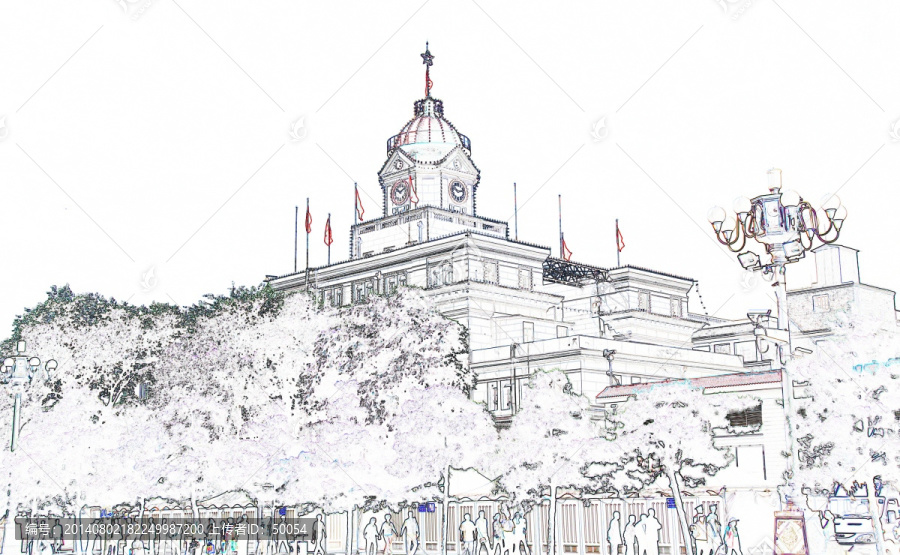 電腦繪畫,北京街景