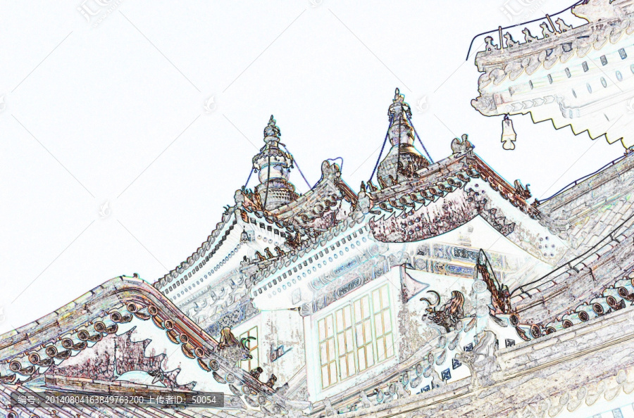 電腦繪畫(huà),佛教建筑,古建筑