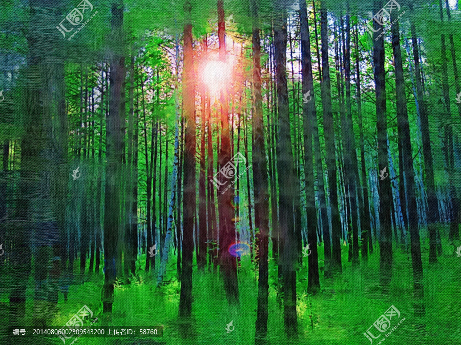 電腦畫,松林之夢(mèng)