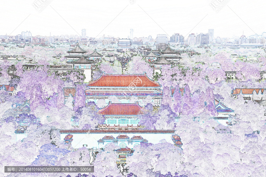 電腦繪畫(huà),古都風(fēng)韻