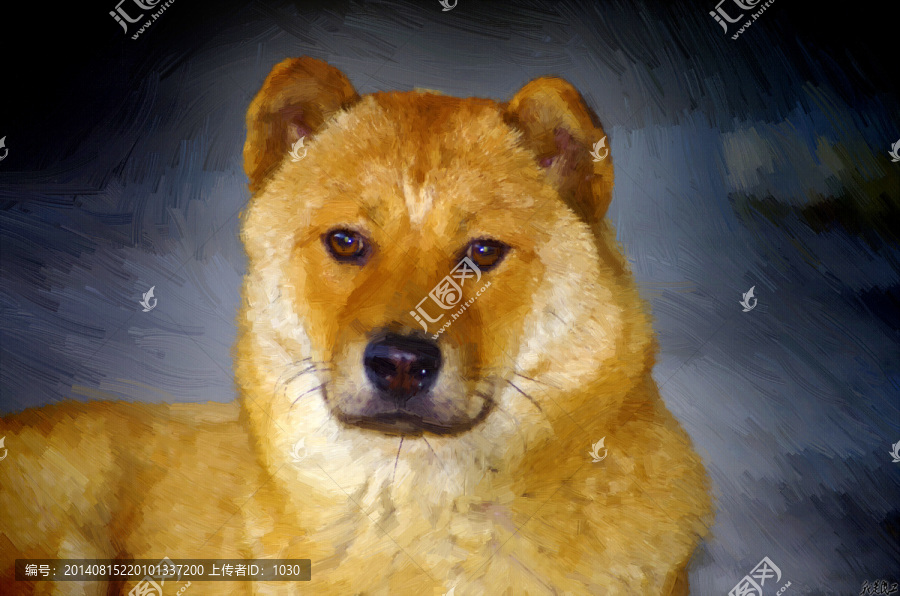 油畫,狗