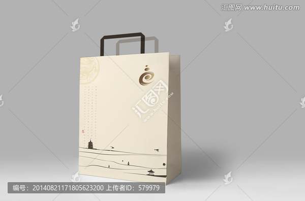 中國風(fēng),手提袋（文件為展開圖）