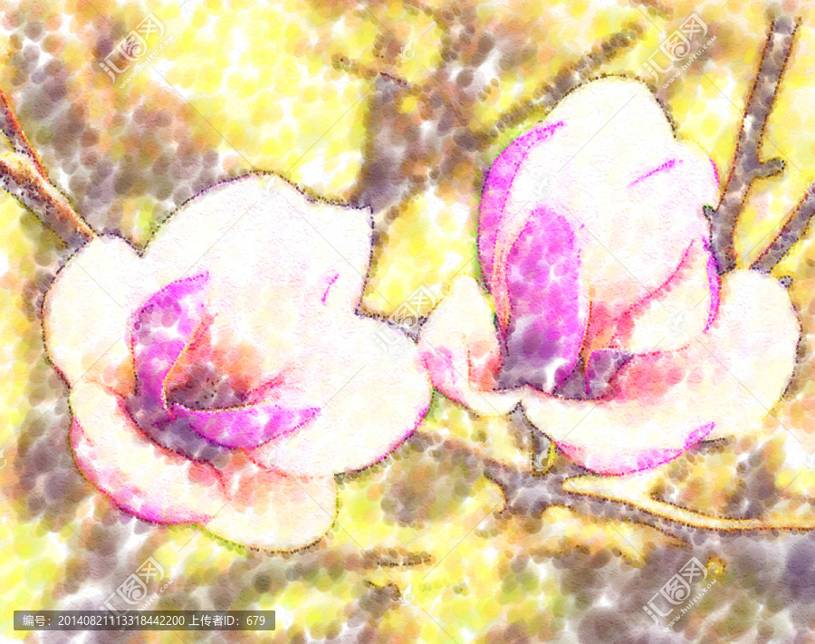 花兒,裝飾畫,水彩畫