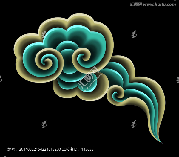 祥云,分層云,浮雕,立體,傳統(tǒng)