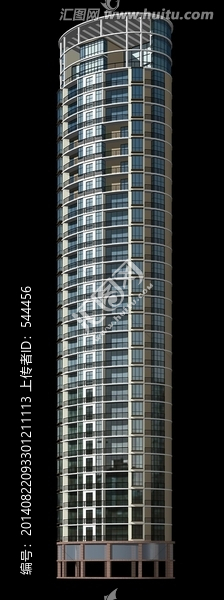 橢圓形高層效果圖