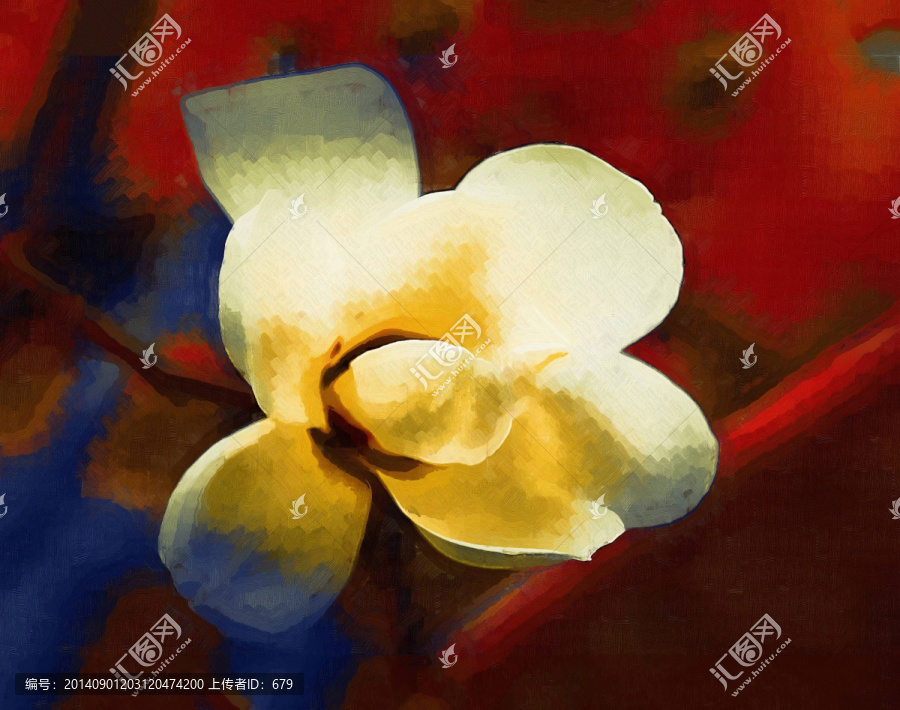 油畫(huà),裝飾畫(huà),玉蘭花