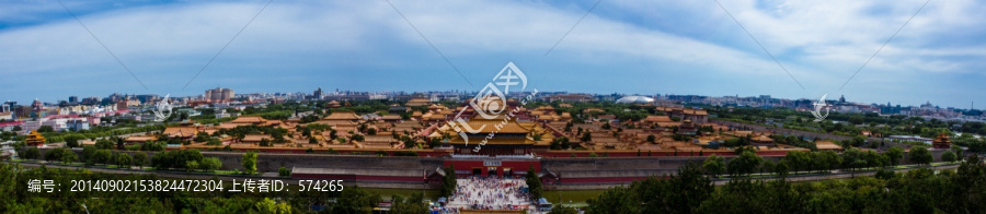 北京故宫全景鸟瞰图