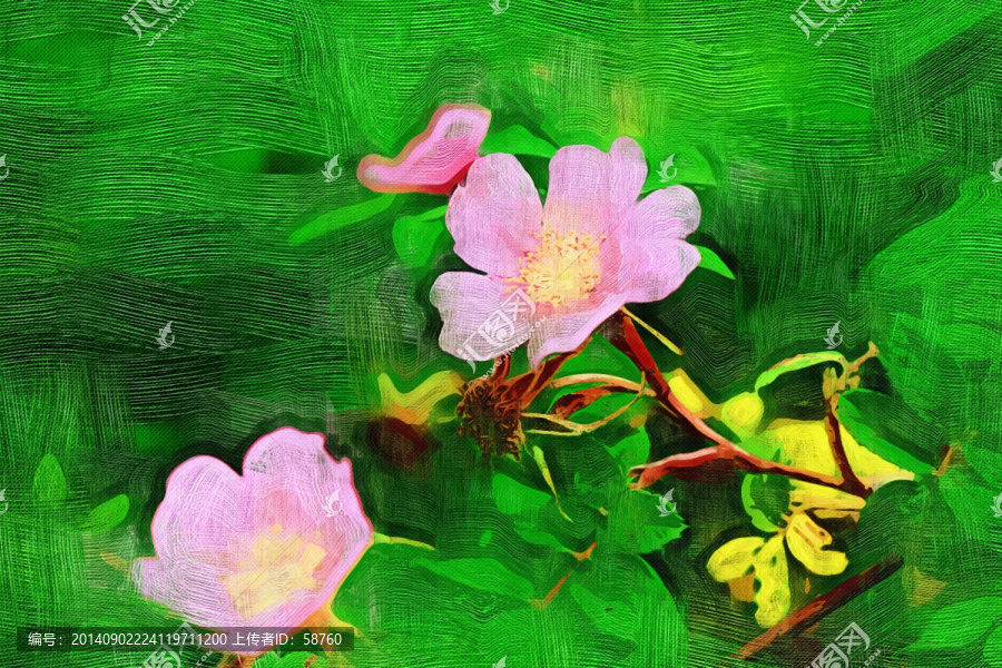 電腦油畫,花之韻