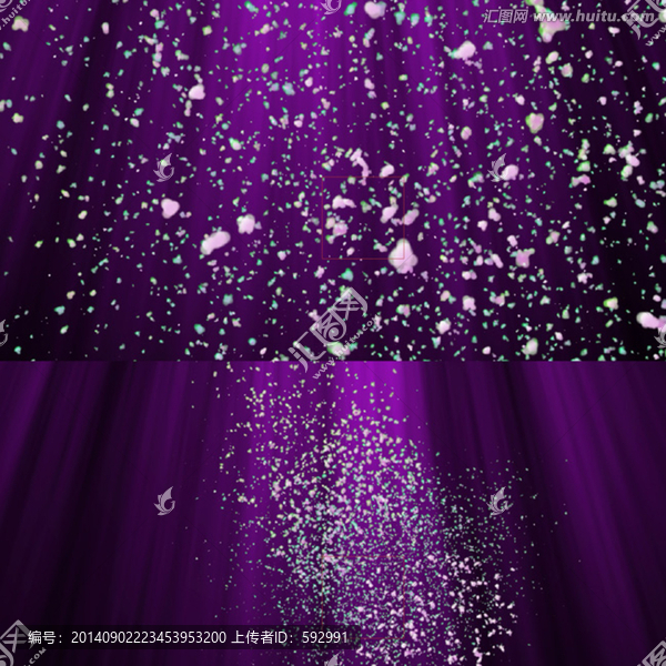 紫色雪粒子匯聚成logo展示片