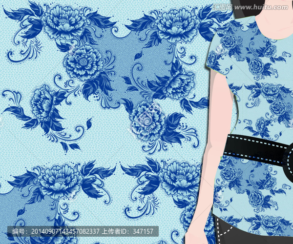 蕾絲青花