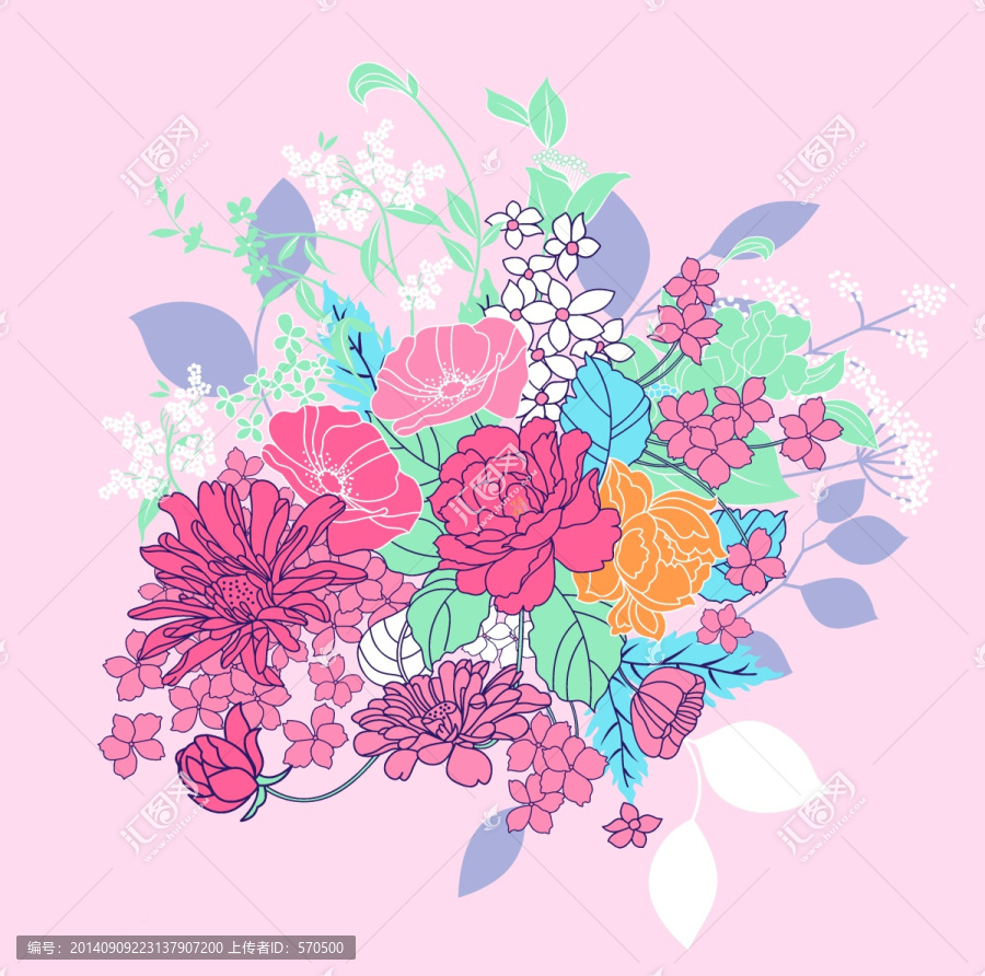 色塊花