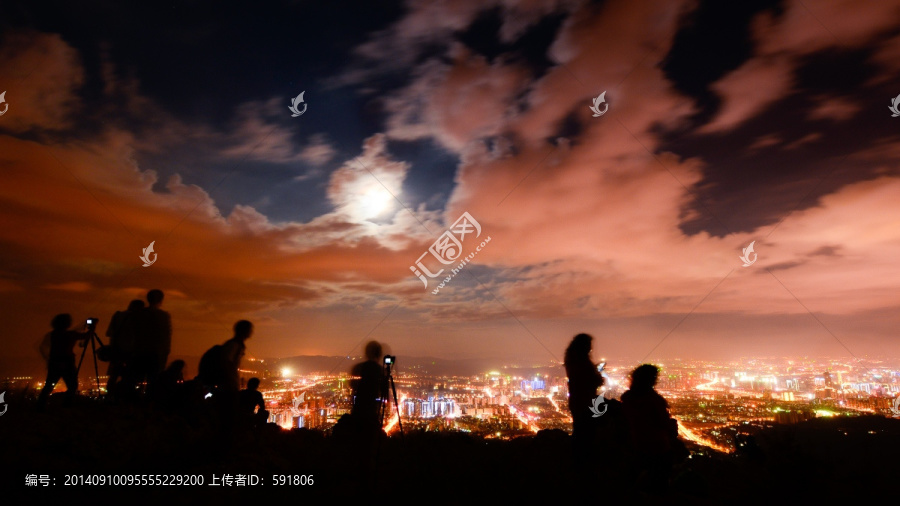 长虫山顶观夜景