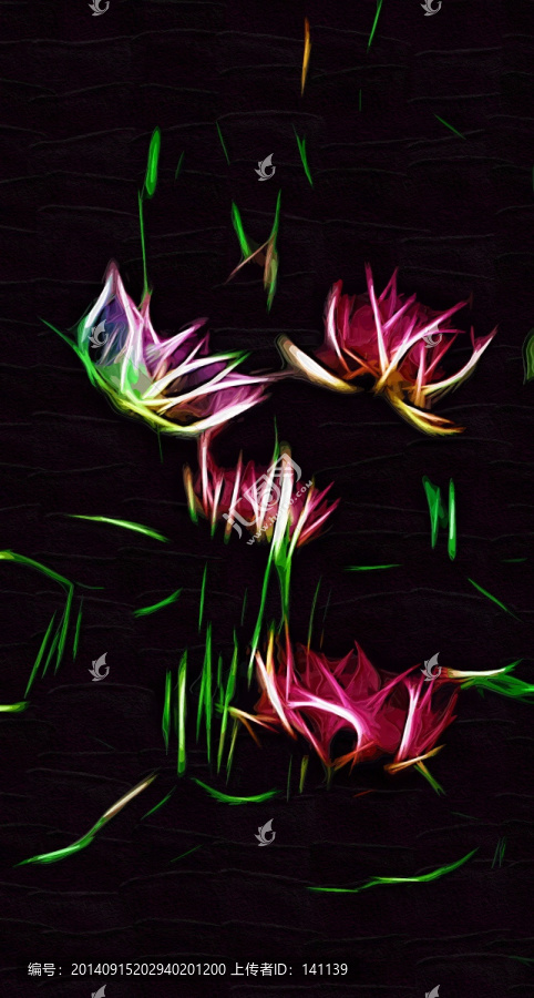 抽象荷花,抽象畫(huà),油畫(huà)