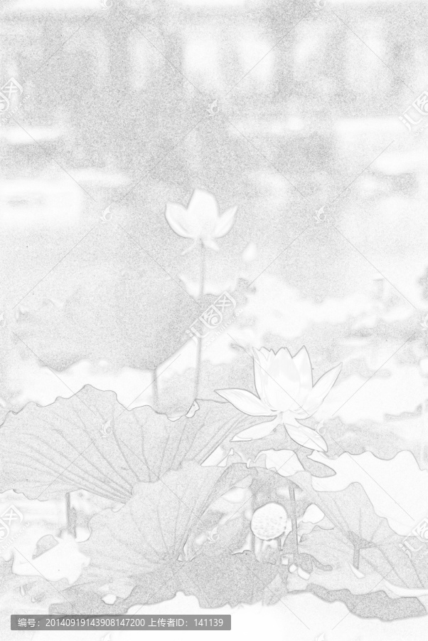 荷花,抽象油畫(huà)
