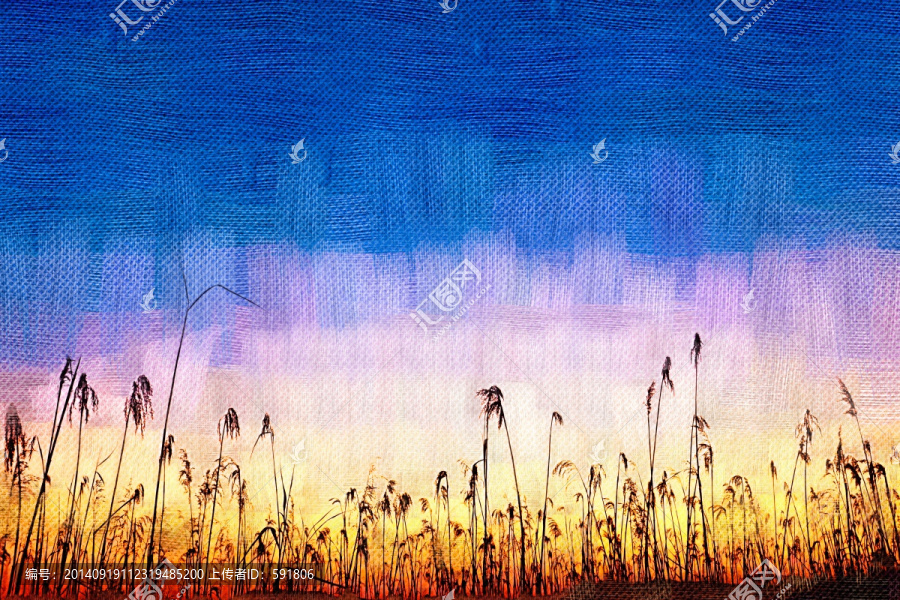 蒹葭蒼蒼（抽象畫）