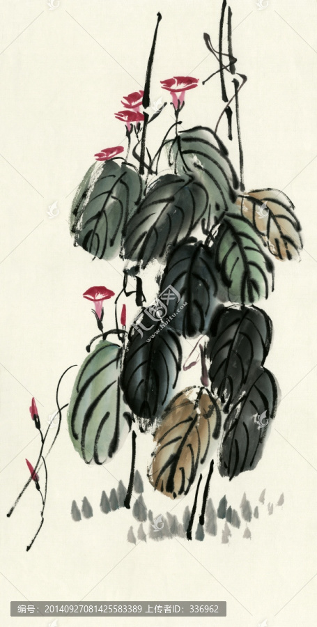 裝飾畫,喇叭花