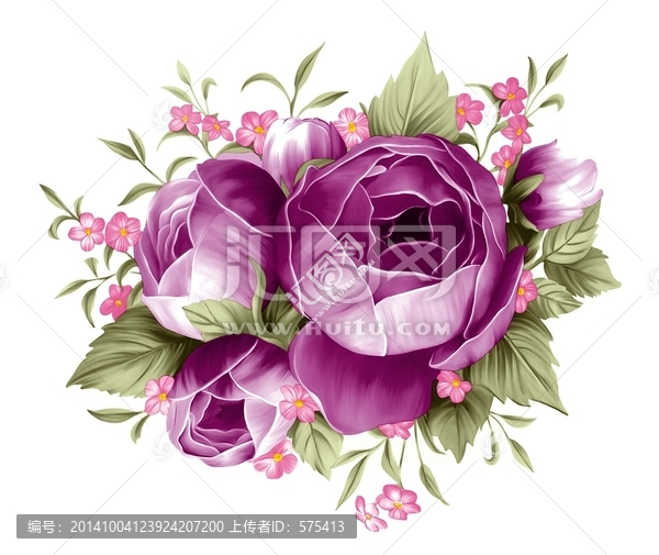 紫色朵花