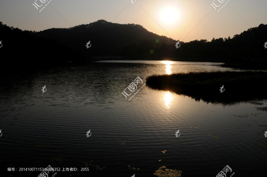 大夫山森林公园,夕阳